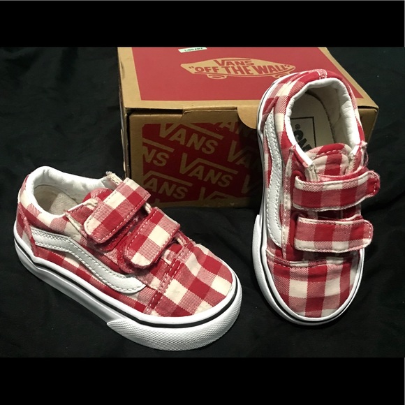 vans with straps red